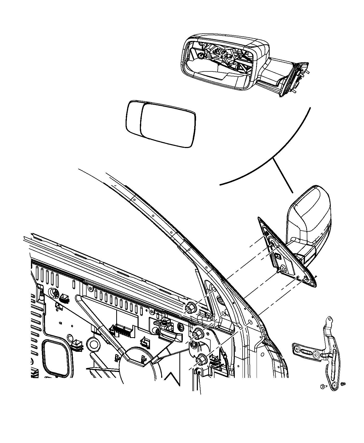 Diagram Mirror, Exterior. for your Chrysler 300  M