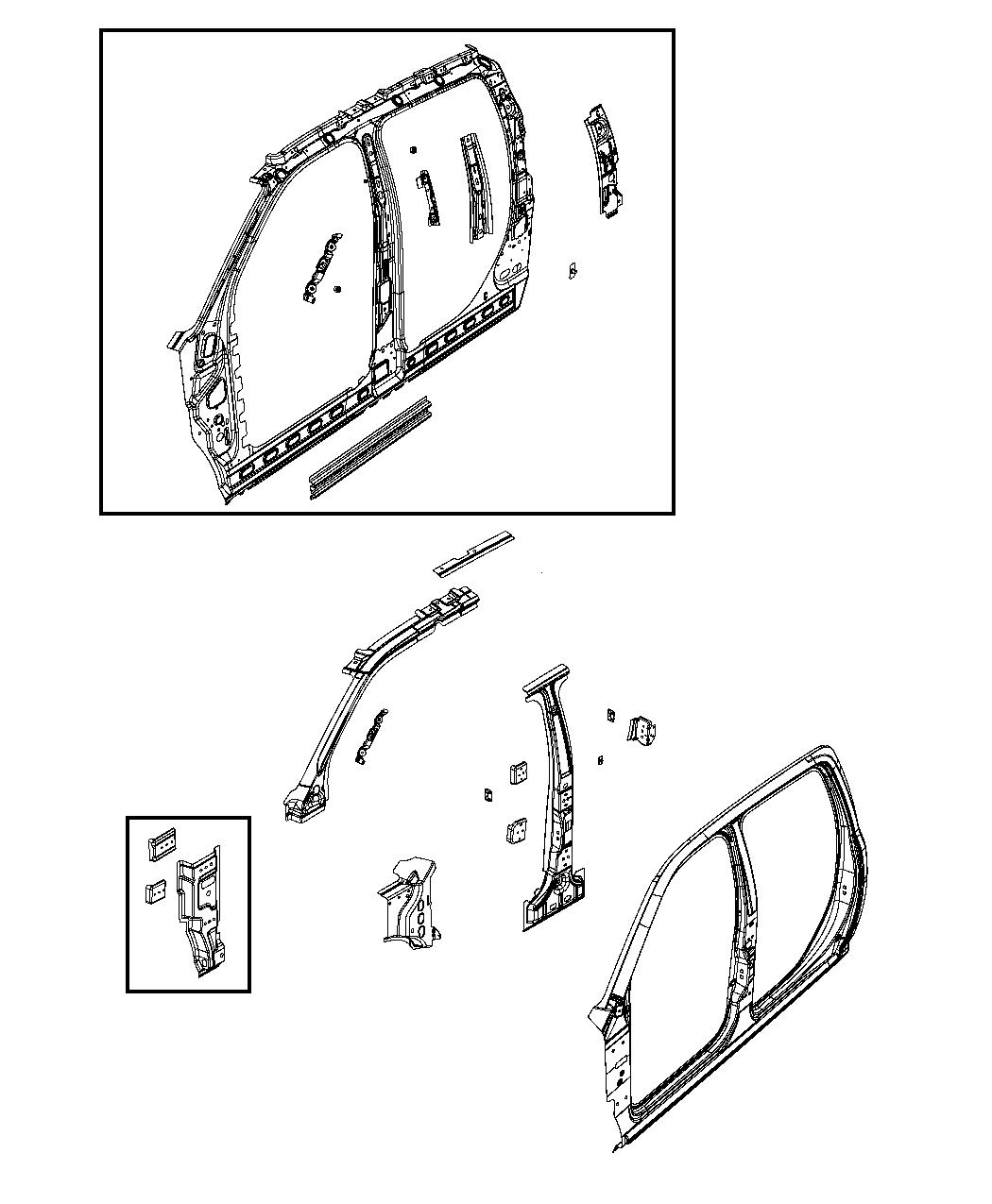 Diagram Front Aperture Panel - Crew Cab. for your Chrysler 300  M