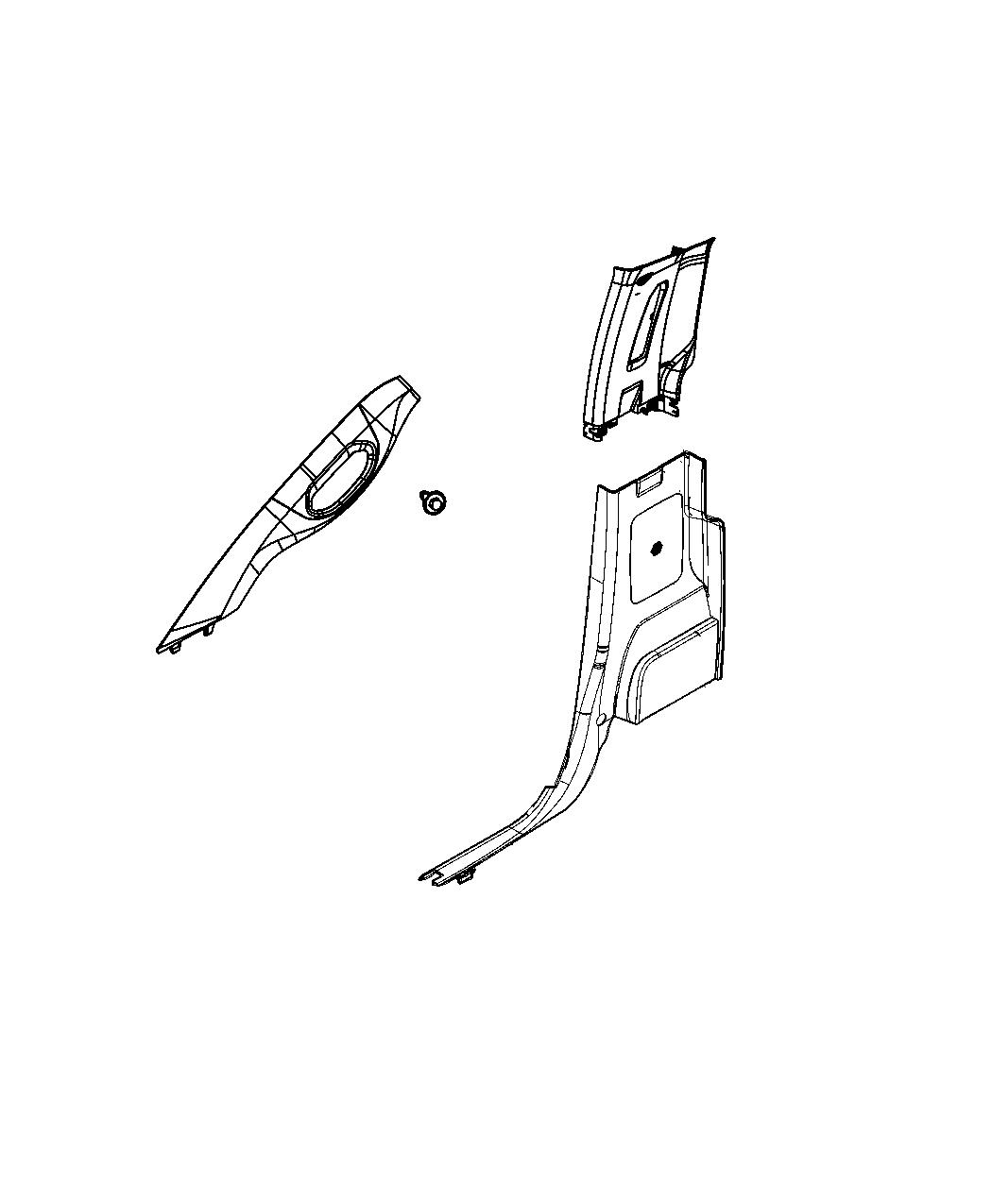 Diagram Interior Moldings and Pillars, Standard Cab. for your 2000 Chrysler 300  M 