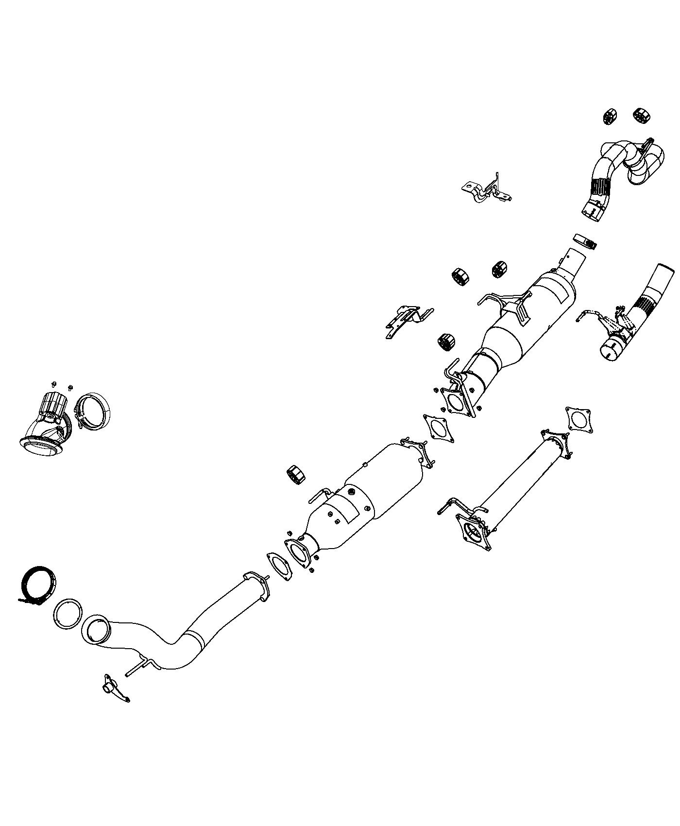 Diagram Exhaust System. for your Jeep