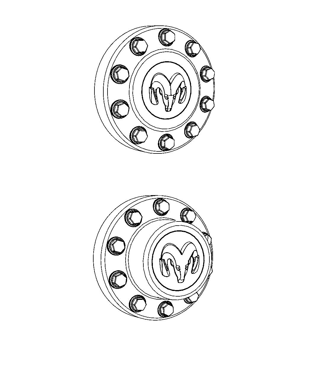 Diagram Wheel Covers and Center Caps. for your Ram 5500  