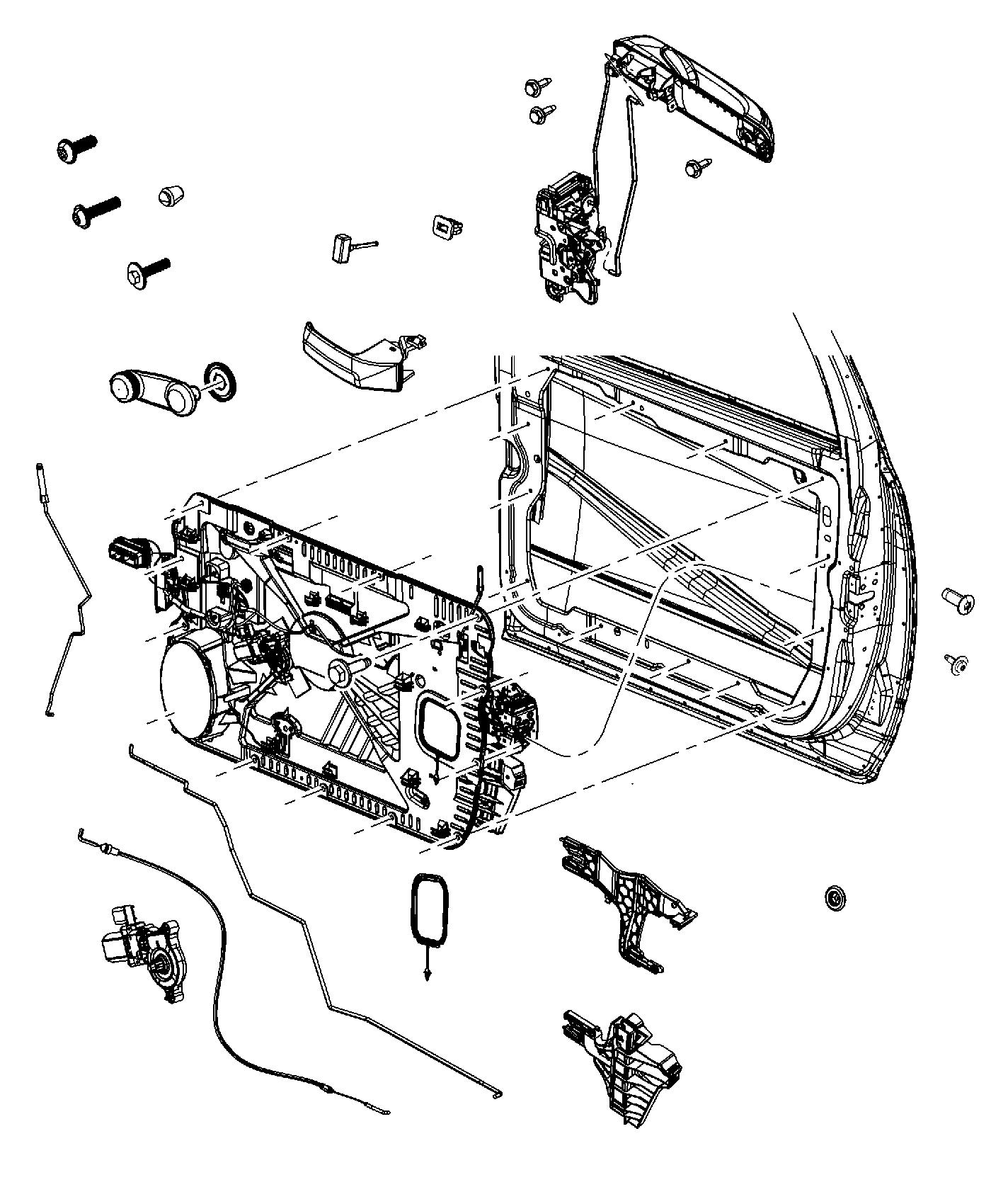 Diagram Front Door, Hardware Components. for your 1999 Chrysler 300  M 