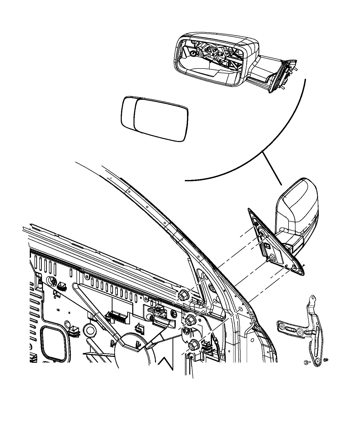 Diagram Mirror, Exterior. for your Chrysler 300  M