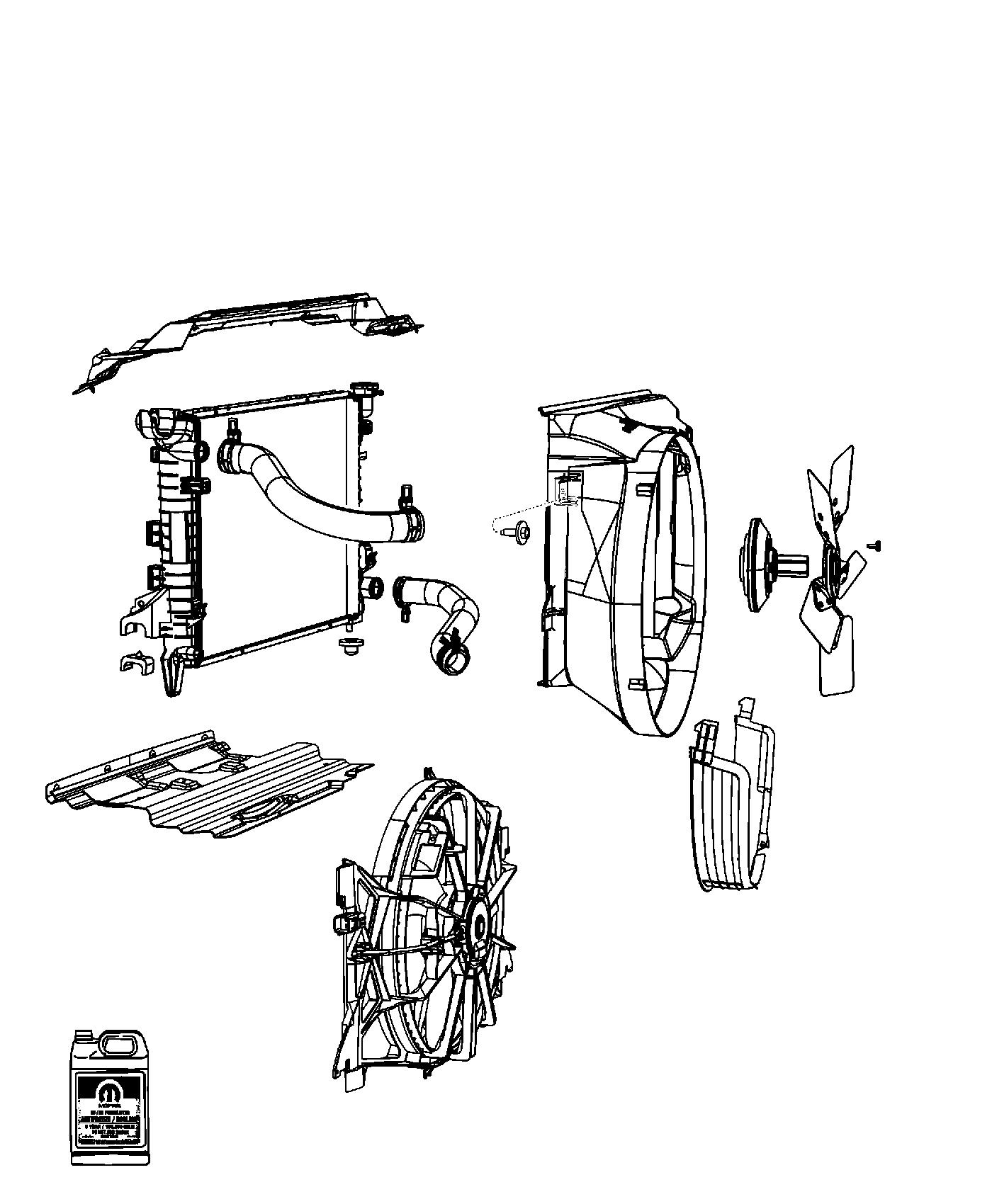 Diagram Radiator and Related Parts. for your 1999 Chrysler 300  M 