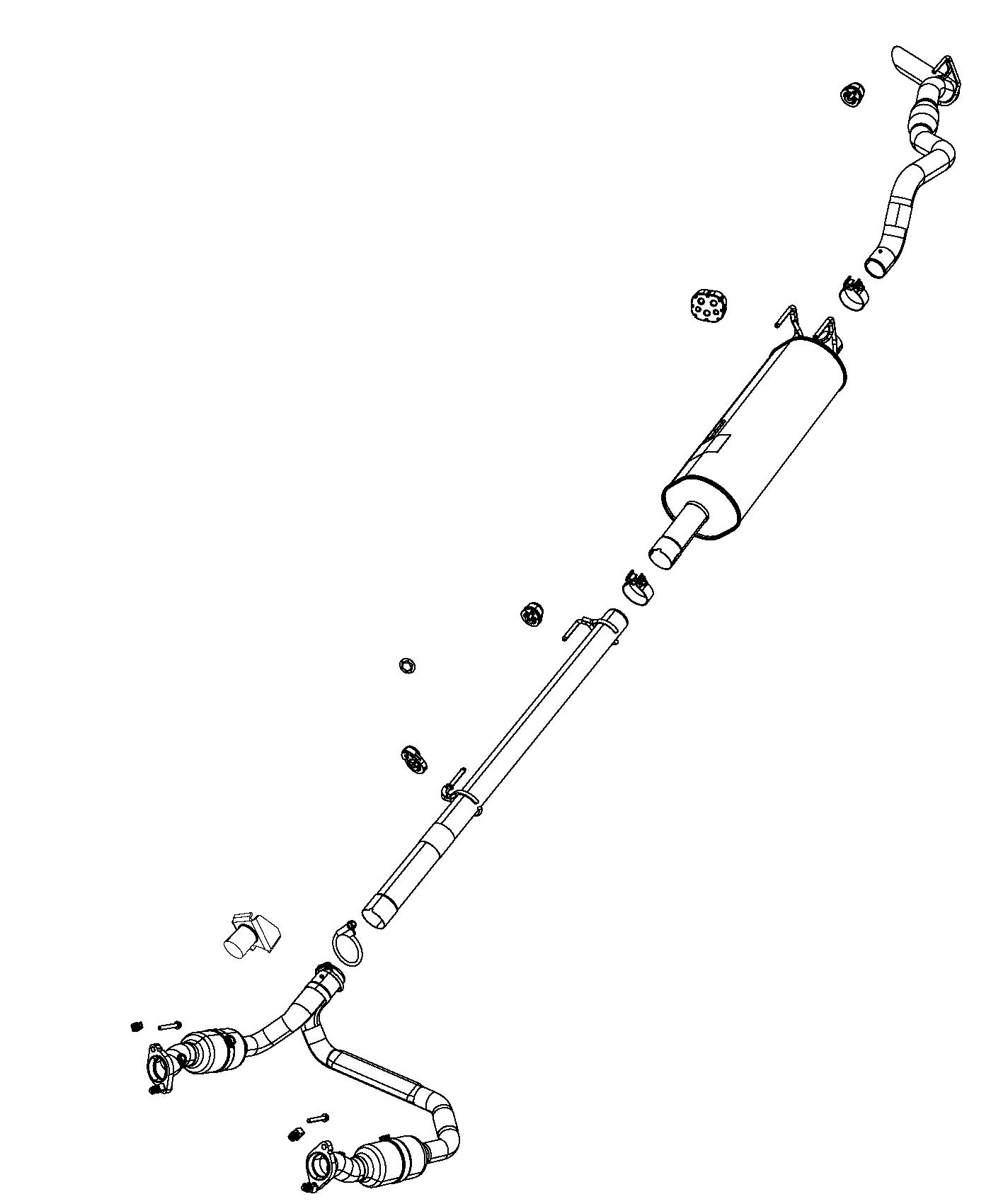 Diagram Exhaust System. for your 2000 Chrysler 300  M 