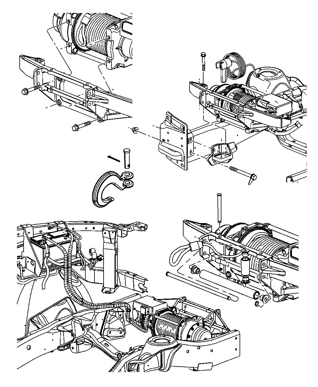 Diagram Winch, Front. for your 2000 Chrysler 300  M 