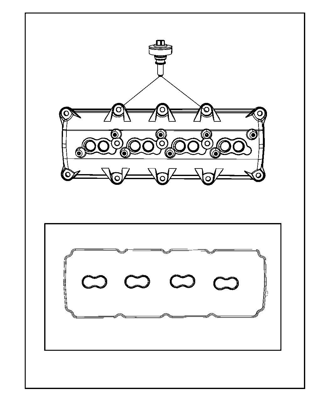 Diagram Cylinder Head Covers 5.7L [5.7L V8 HEMI VVT Engine]. for your Ram 2500  