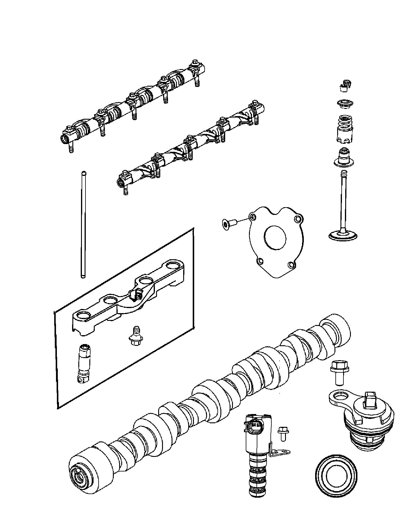 Diagram Camshaft And Valvetrain 5.7L [5.7L V8 HEMI VVT Engine]. for your Ram 3500  