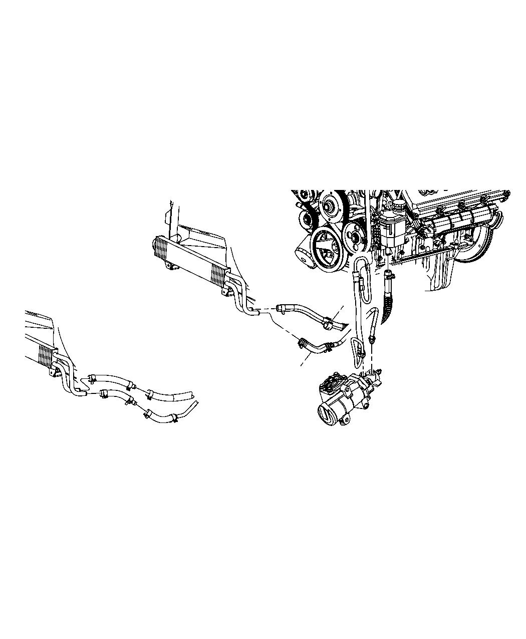 Diagram Power Steering Hoses 4 Wheel Drive. for your Ram 2500  