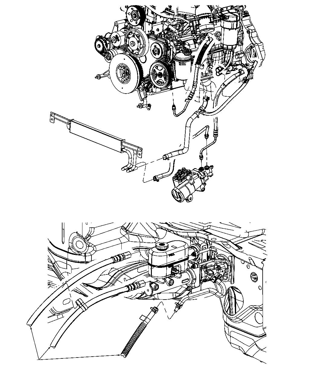 Diagram Power Steering Hoses Hydro Boost 4 Wheel Drive. for your Ram 2500  