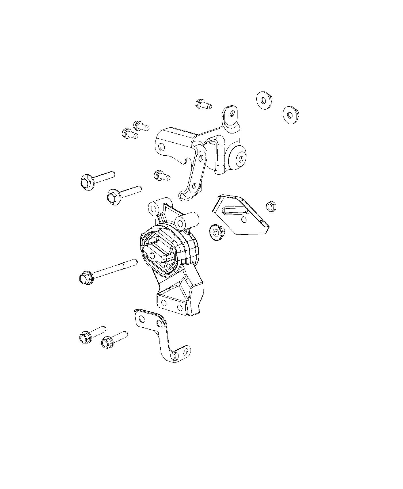 Engine Mounting Right Side 4WD 3.6L [3.6L V6 FFV 24V VVT Engine]. Diagram