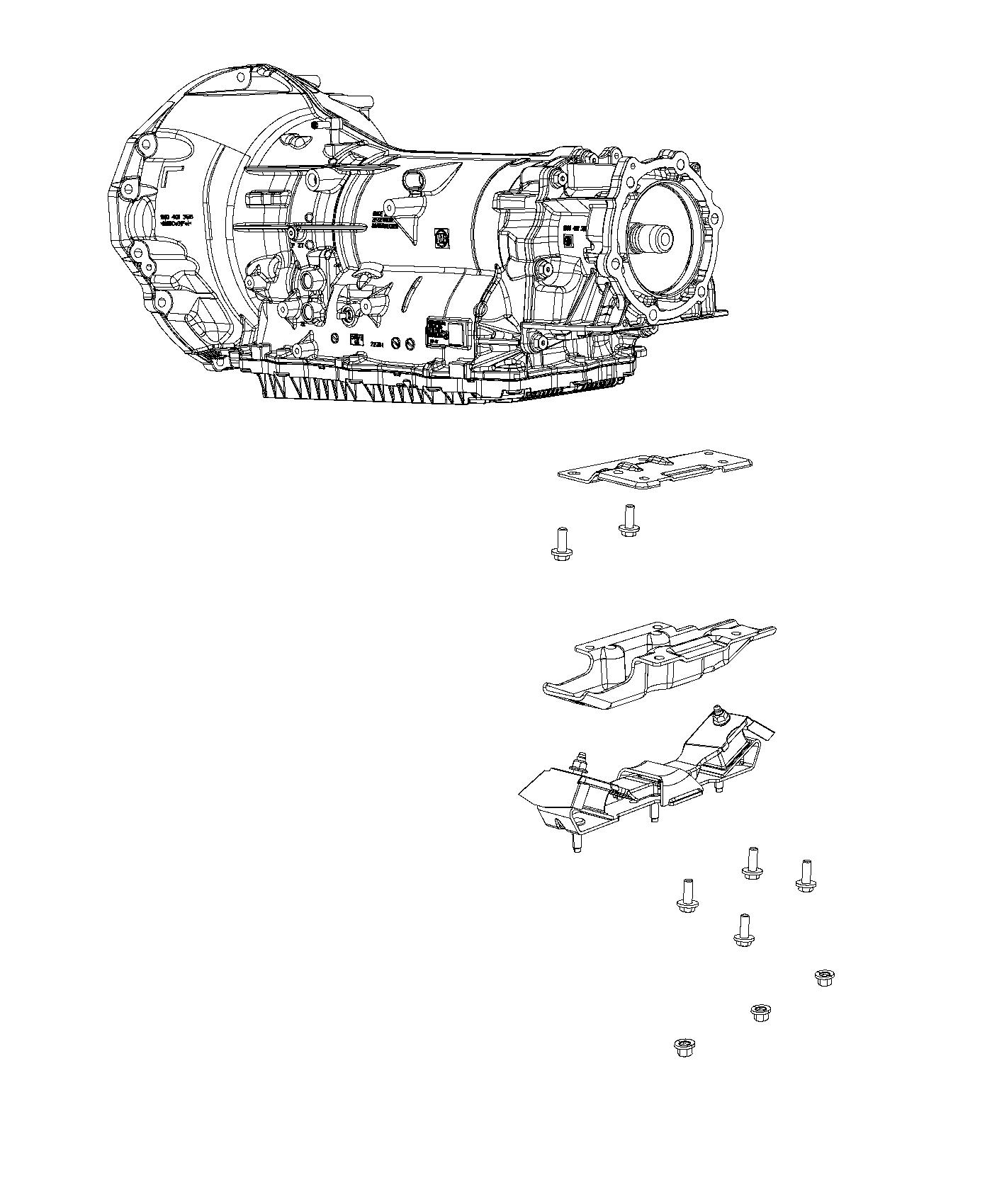 Transmission Support 4WD. Diagram