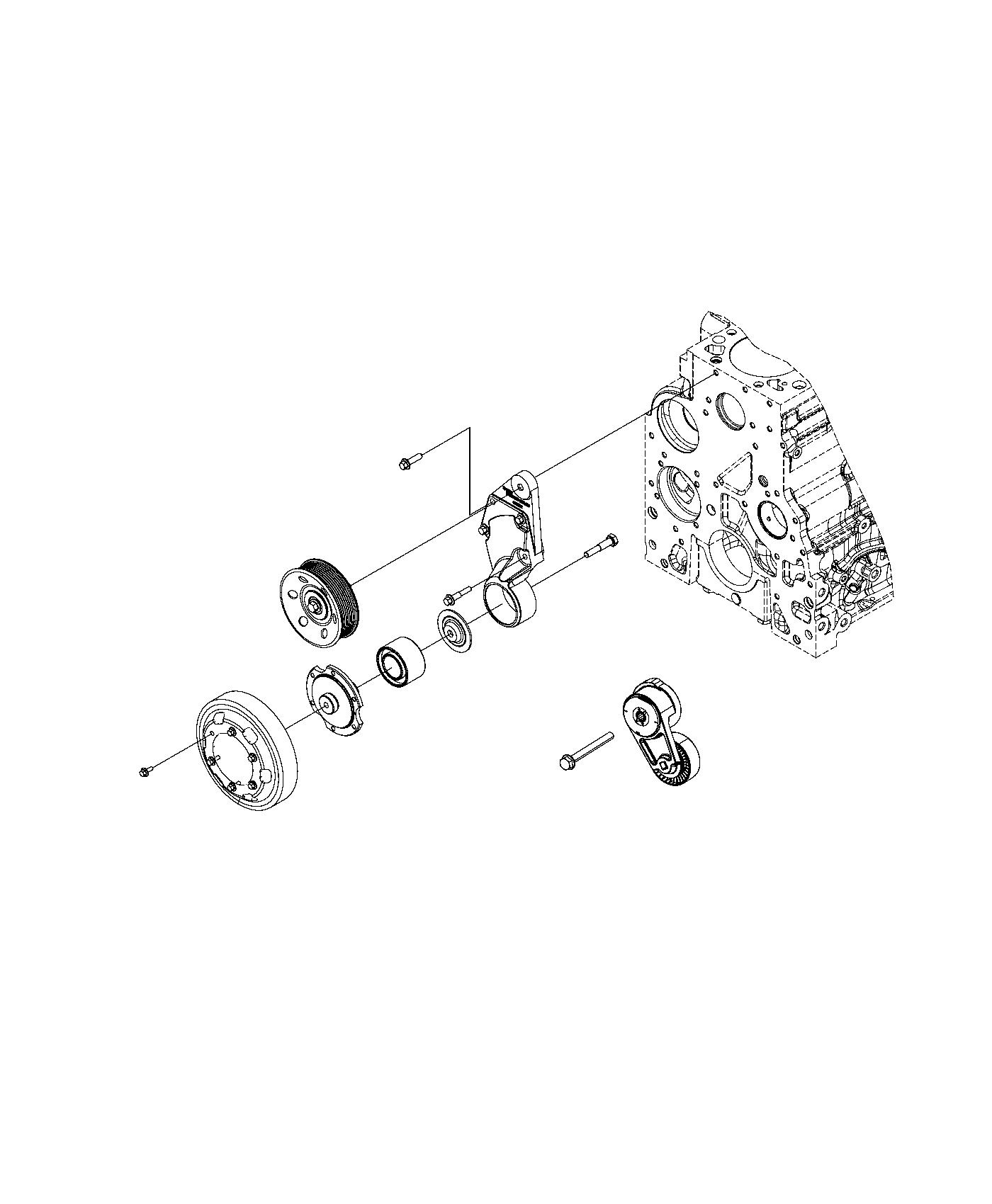 Diagram Pulleys and Related Parts. for your 2012 Ram 3500  SLT Std Cab 