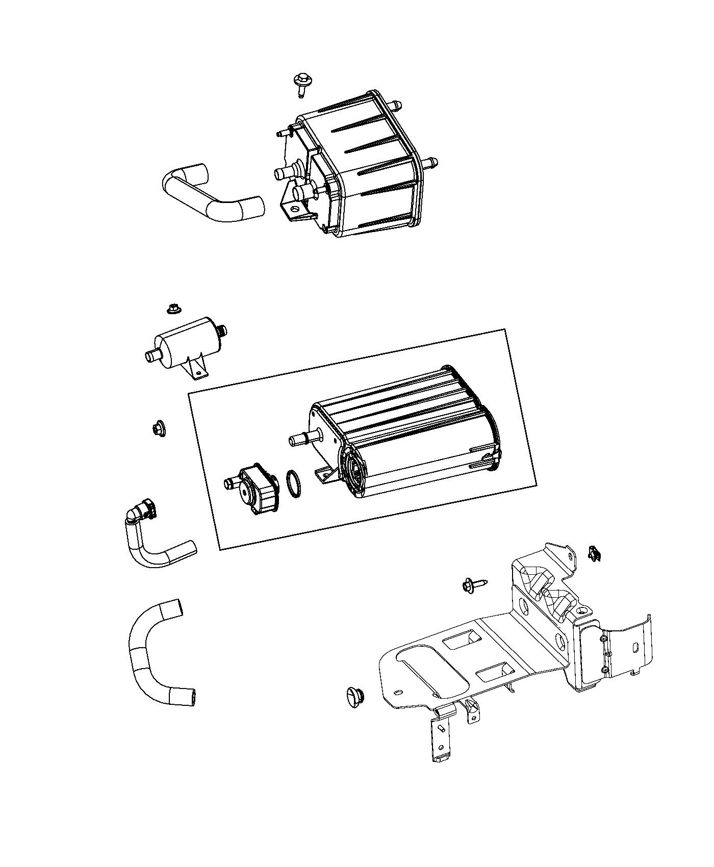 Vacuum Canister and Leak Detection. Diagram