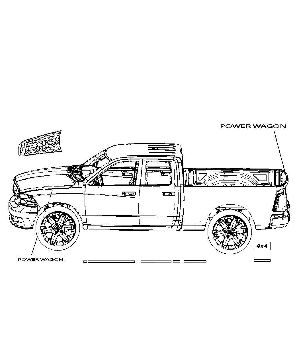 Diagram Decals Power Wagon. for your Ram 2500  