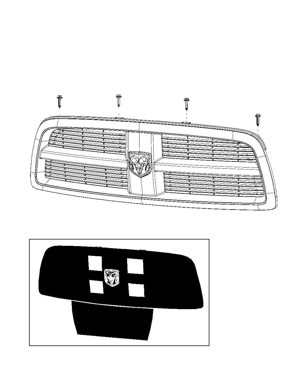 Diagram Grille. for your Dodge Dakota  