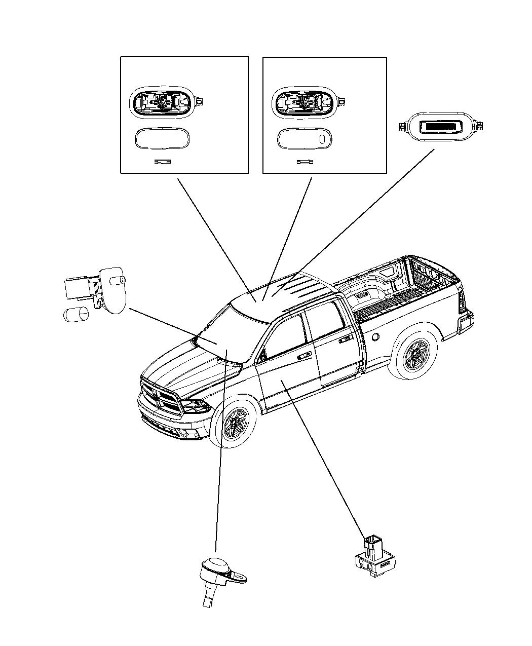 Diagram Lamps, Interior. for your Ram 3500  