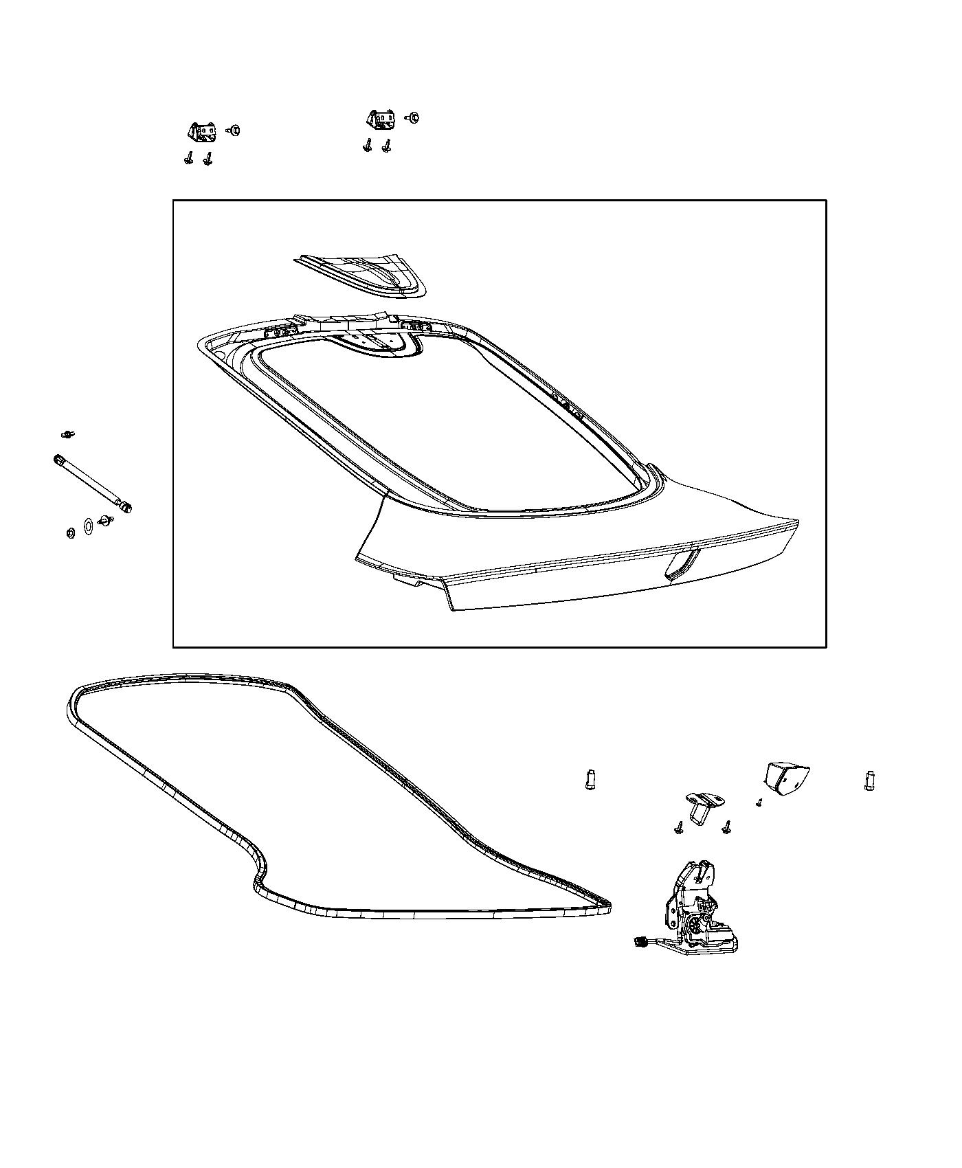 Diagram Liftgate. for your 2023 Dodge Hornet   