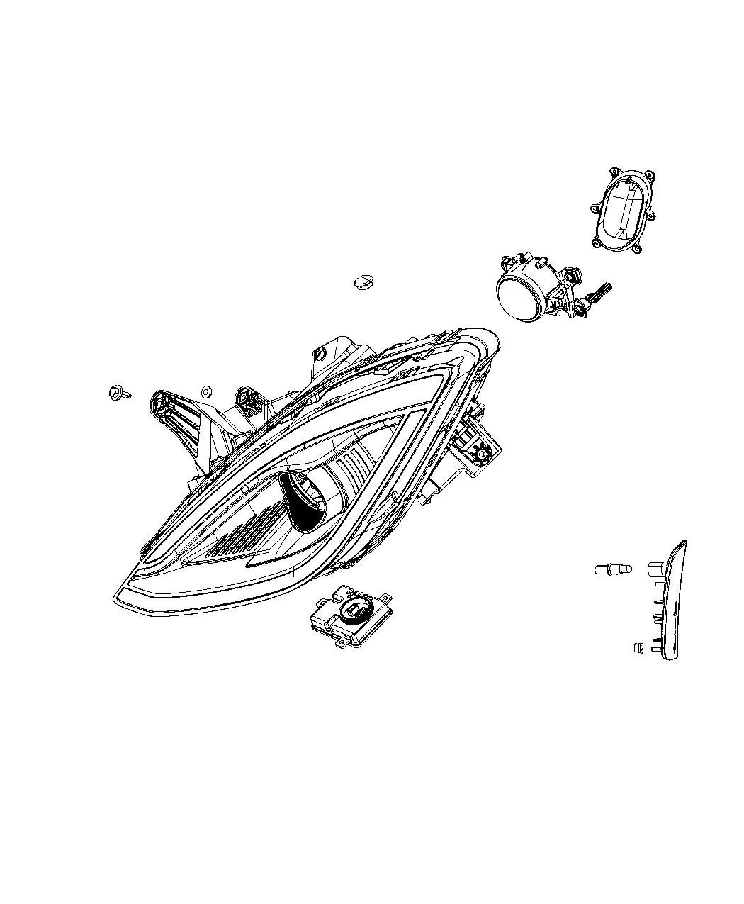 Diagram Lamps, Front. for your 2003 Chrysler 300  M 