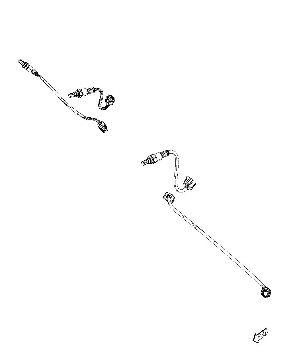 Diagram Sensors, Oxygen. for your 1998 Dodge Stratus   