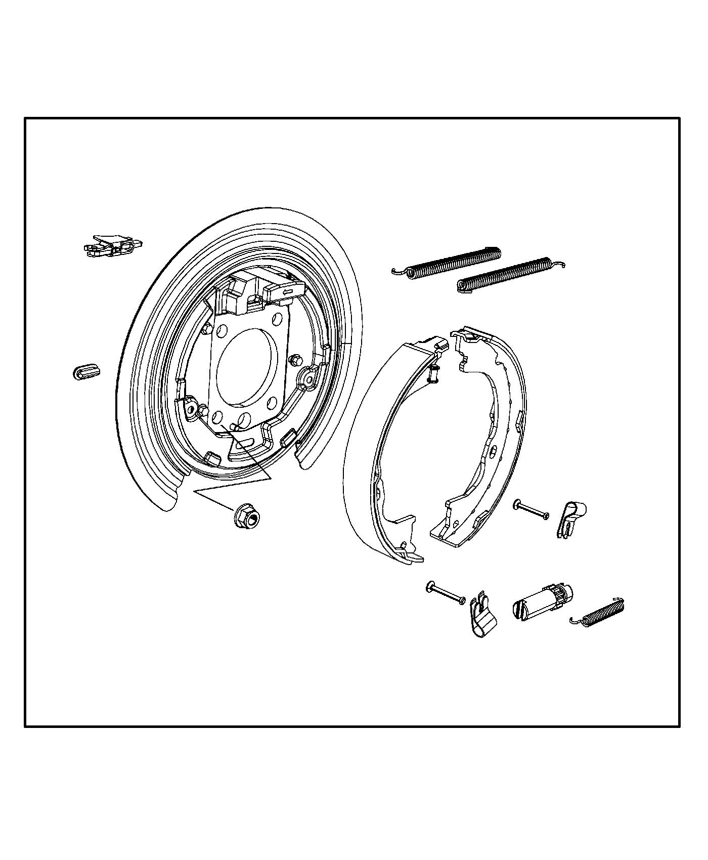 Diagram Park Brake Assembly,Rear Disc. for your 2001 Chrysler 300  M 