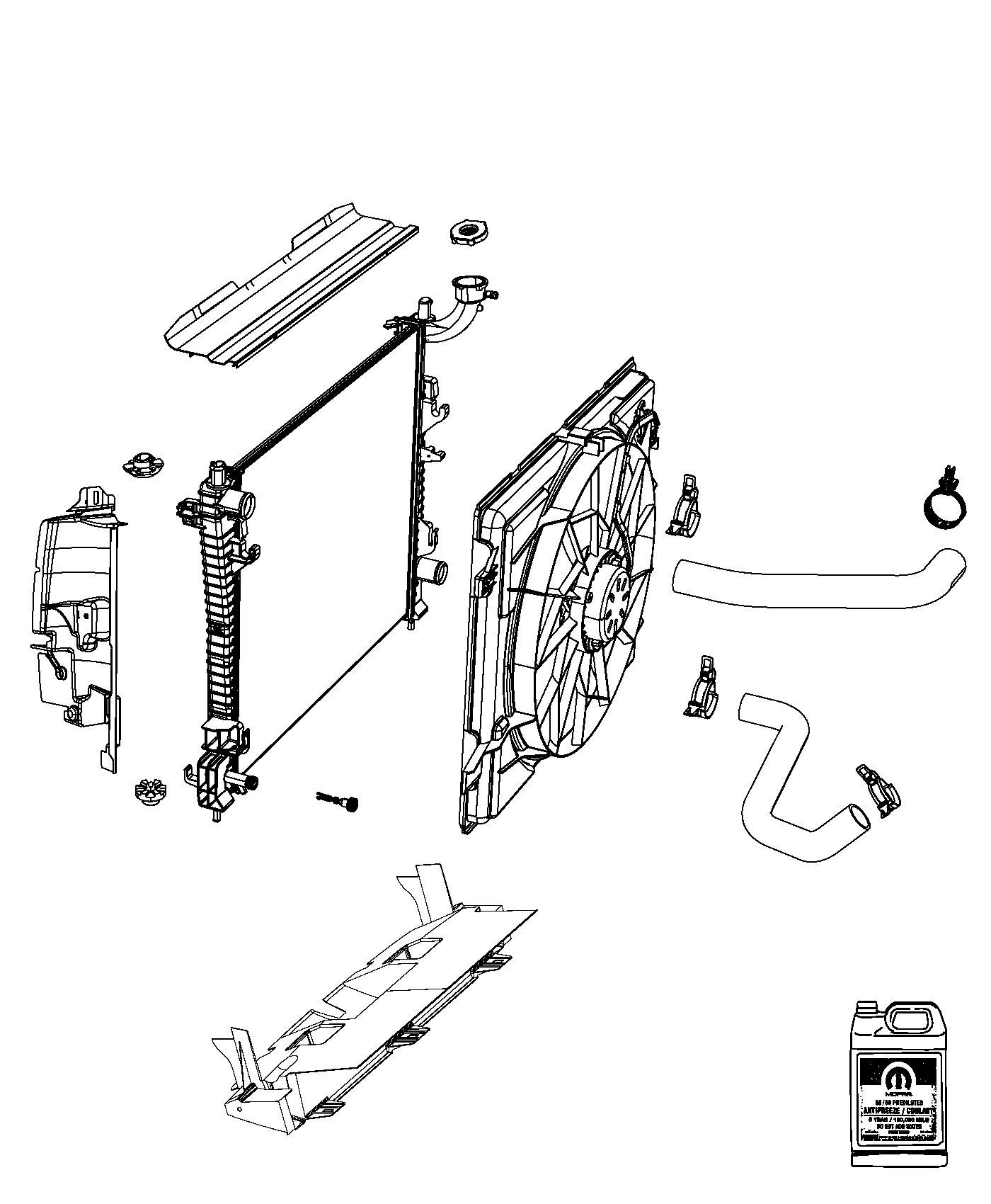 Diagram Radiator and Related Parts. for your 2003 Chrysler 300  M 