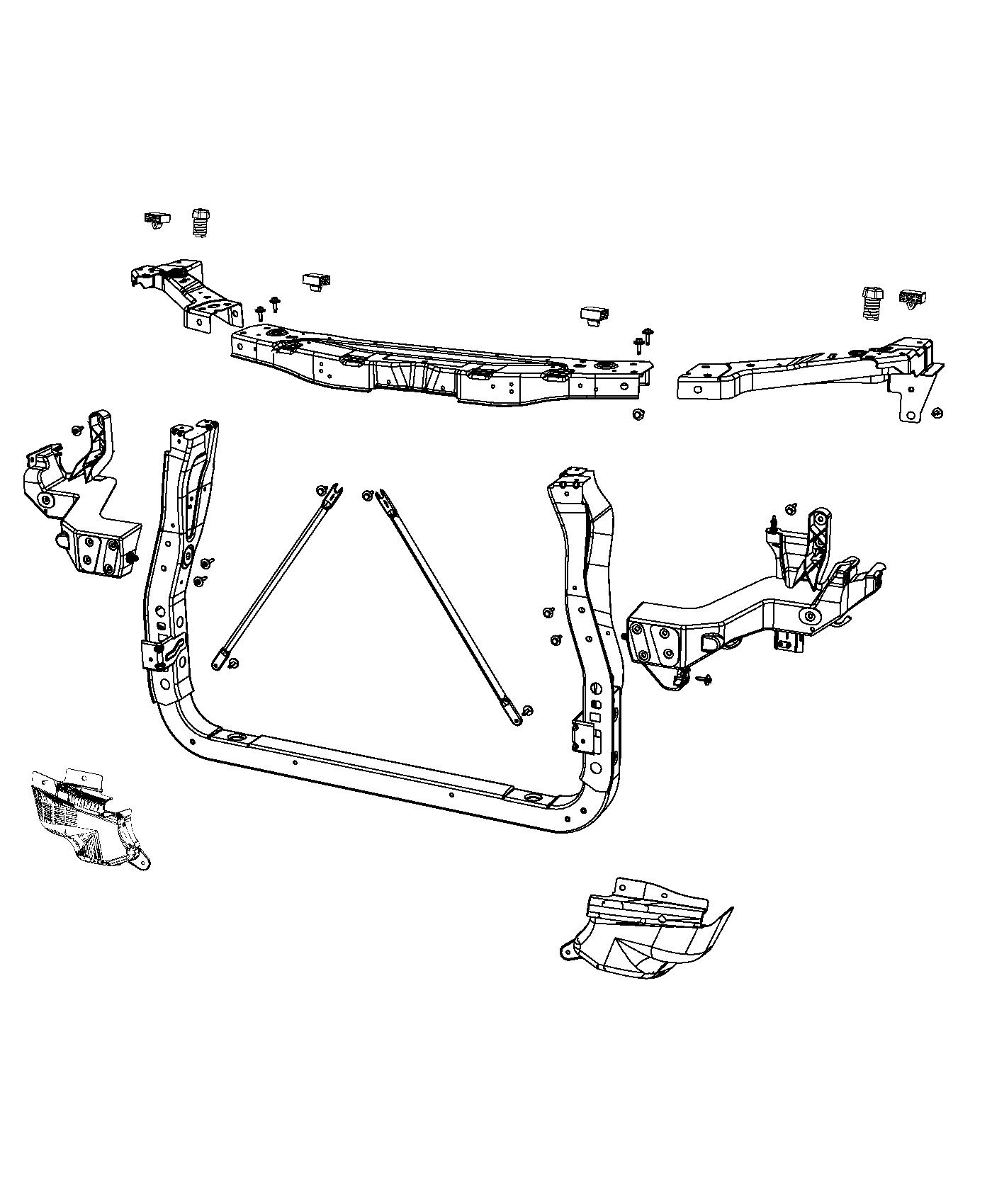 Diagram Radiator Support. for your Chrysler