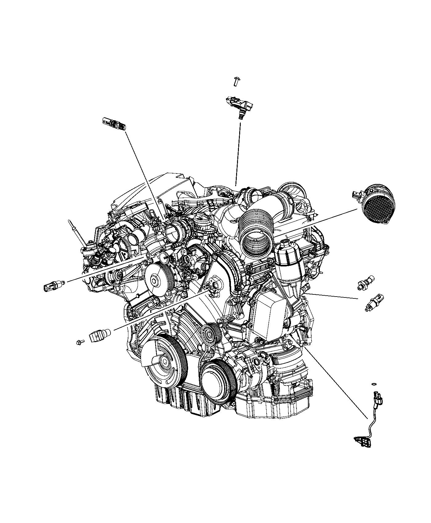 Diagram Sensors, Engine. for your 2010 Ram 2500   