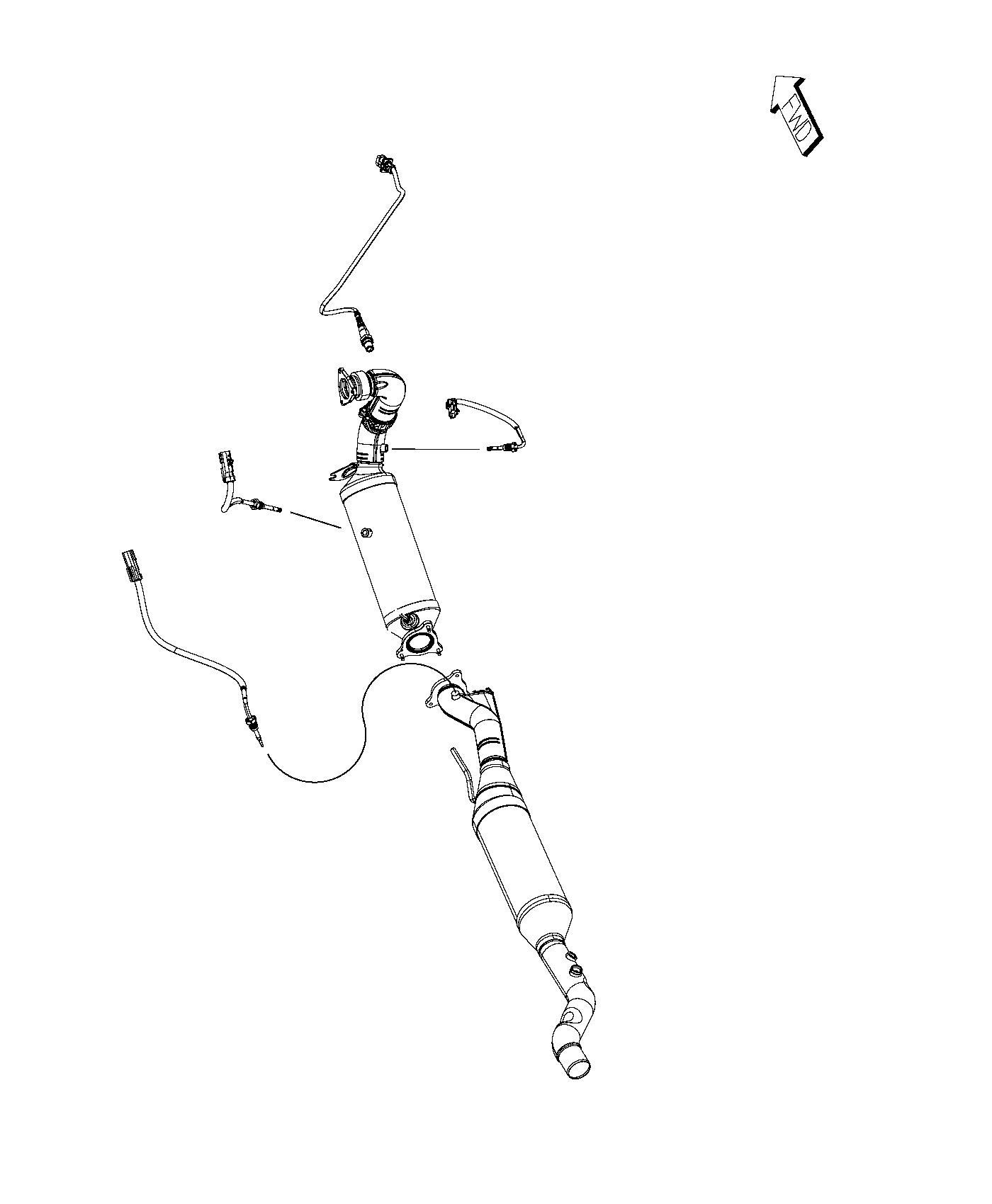 Diagram Sensors, Oxygen and Exhaust Temp. for your 2014 Jeep Grand Cherokee  OVERLAND 