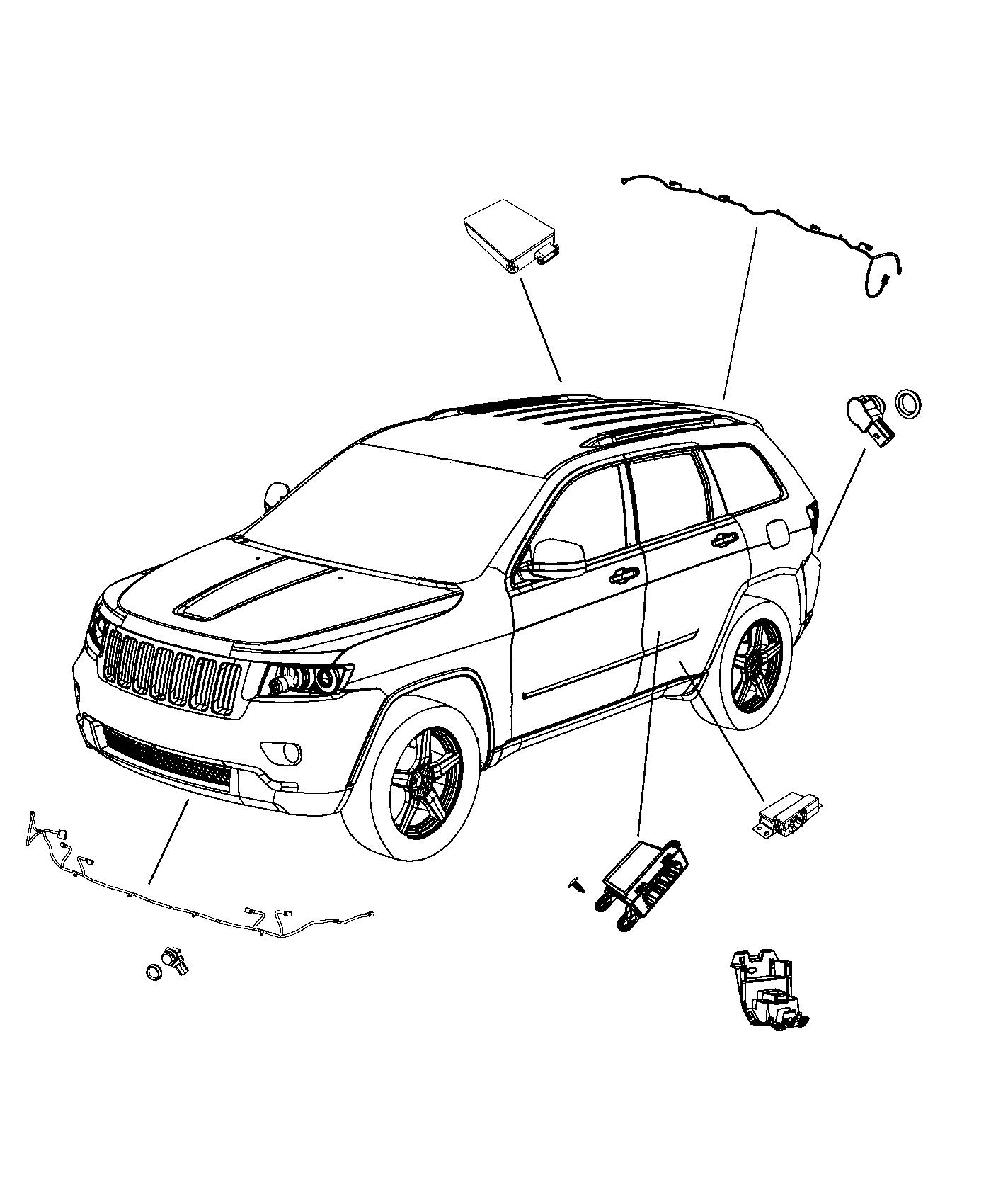 Diagram Park Assist. for your 2022 Ram 1500   