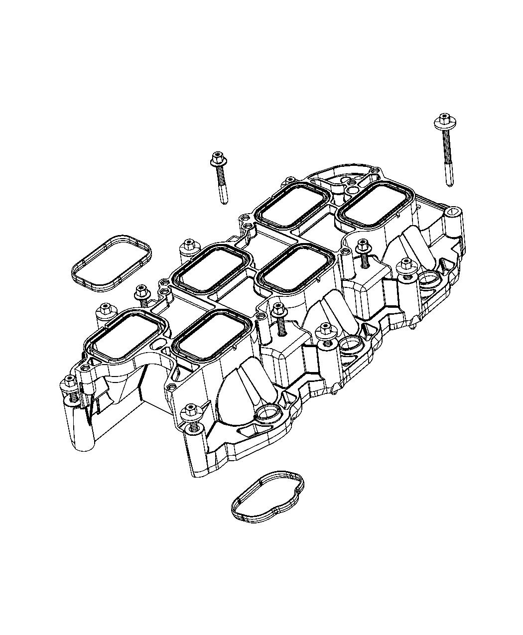 Diagram Lower Intake Manifold 3.6L [3.6L V6 24V VVT Engine]. for your 2023 Jeep Grand Cherokee LAREDO  