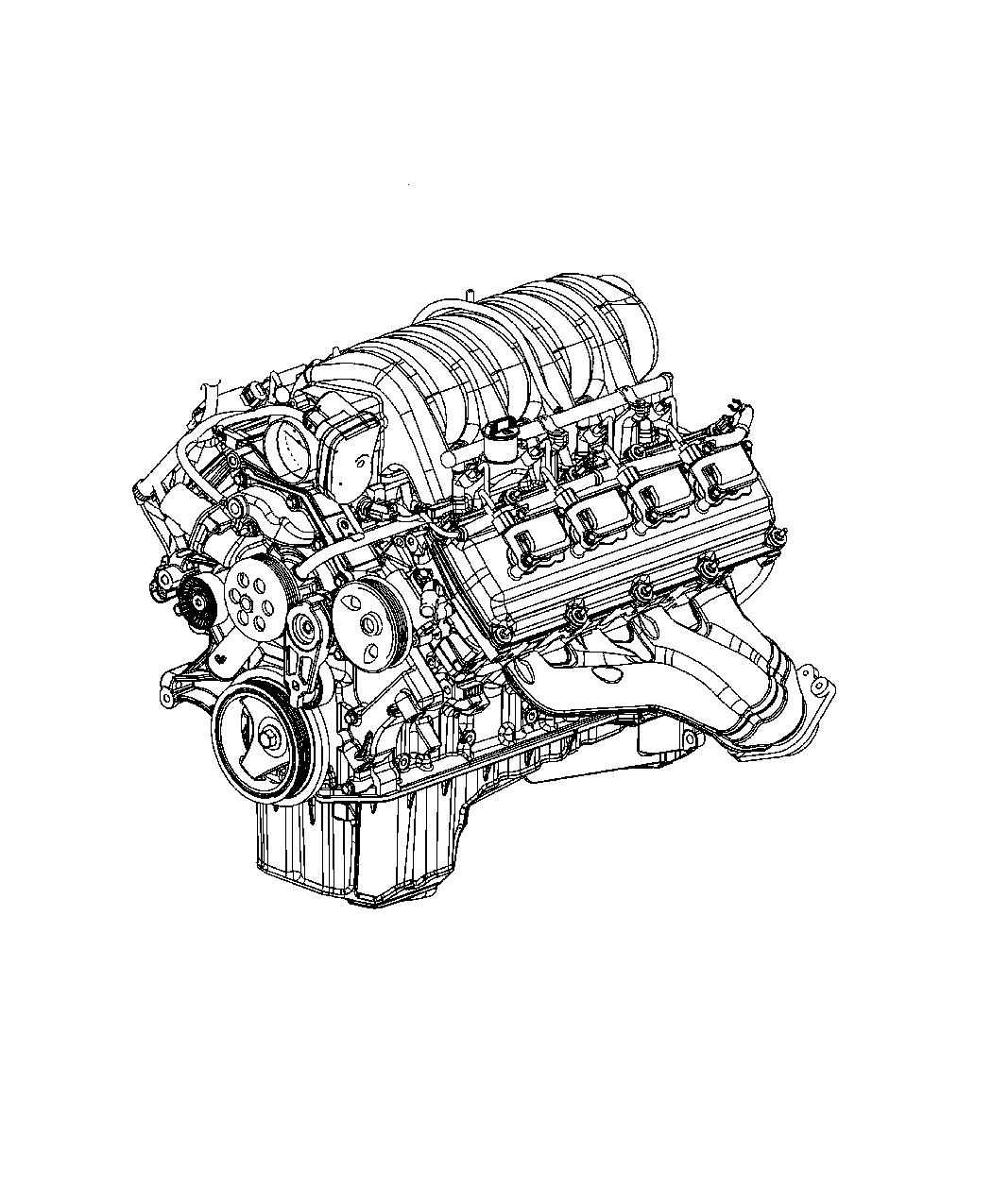 Diagram Engine Assembly And Service Engine Long Block 6.4L [6.4L V8 SRT HEMI MDS Engine]. for your 2021 Dodge Challenger   