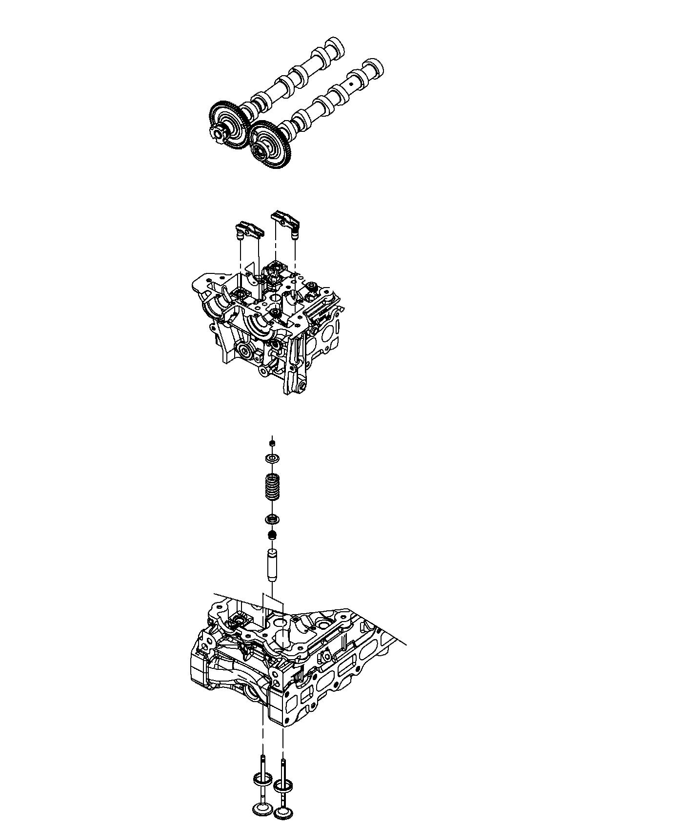 Diagram Camshafts And Valvetrain 3.0L Diesel [3.0L V6 Turbo Diesel Engine]. for your 1999 Chrysler 300  M 