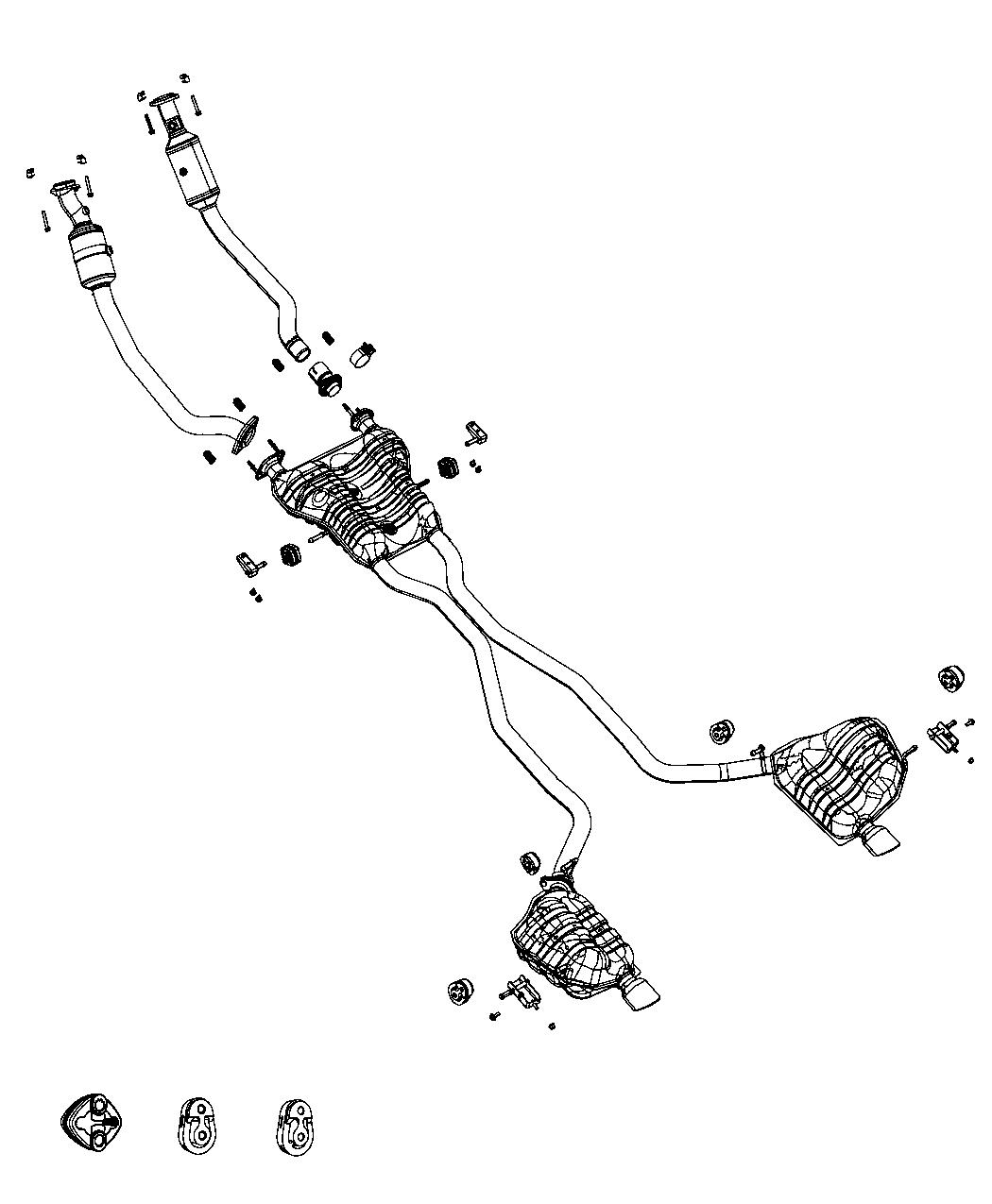 Exhaust System 5.7L [5.7L V8 MDS VVT ENGINE]. Diagram