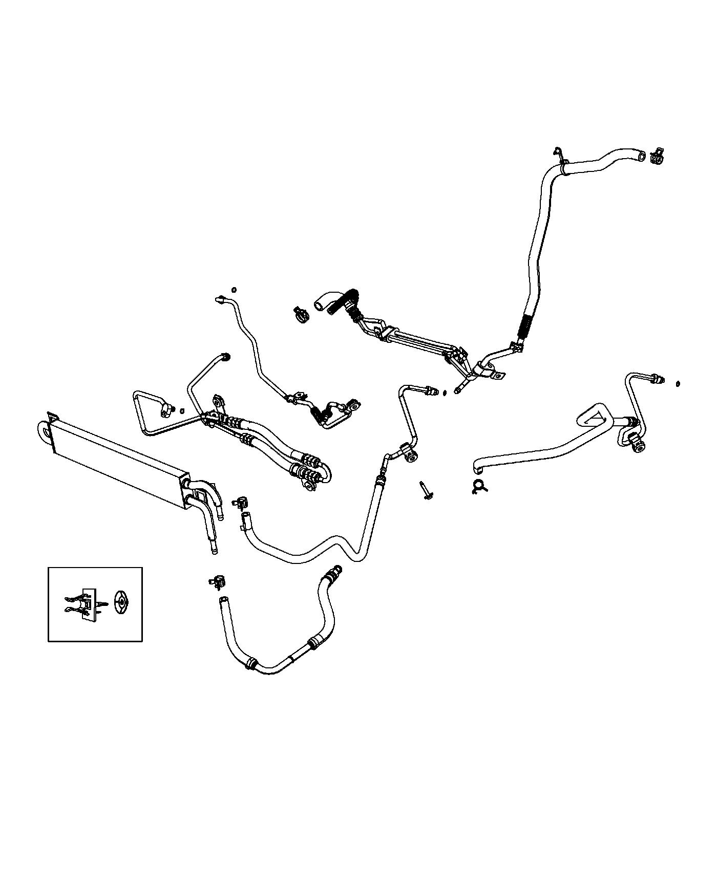 Diagram Power Steering Hoses. for your 2001 Jeep Grand Cherokee   