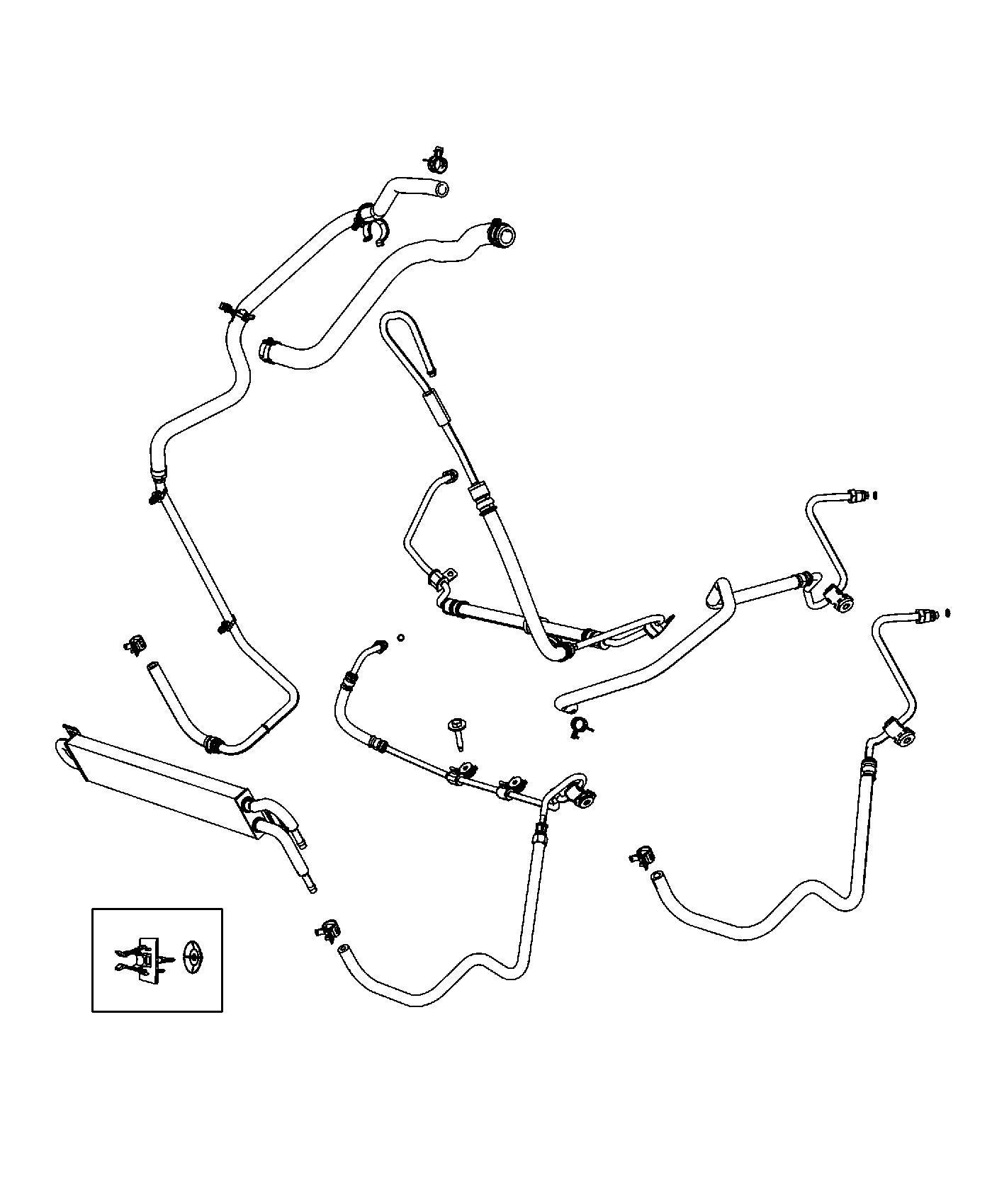 Diagram Power Steering Hoses. for your Jeep Grand Cherokee  