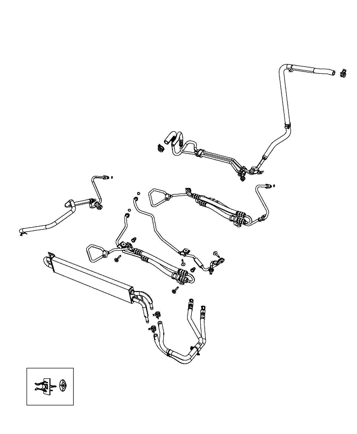 Diagram Power Steering Hoses. for your 2001 Jeep Grand Cherokee   