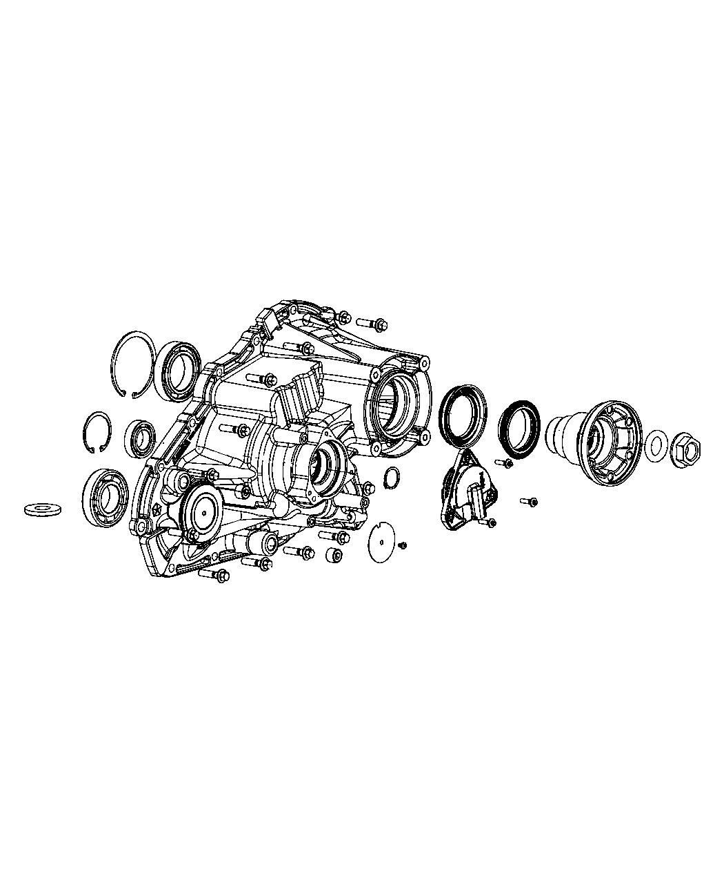 Diagram Rear Case Half And Extension [Quadra-Trac Active On Demand 4WD]. for your Jeep