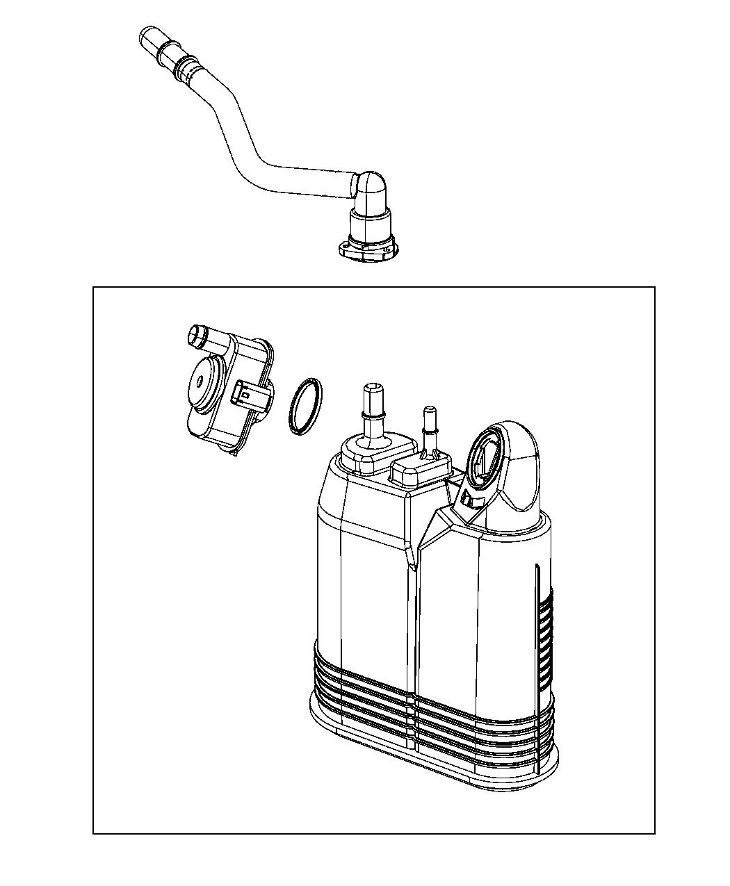 Diagram Vapor Canister and Leak Detection Pump. for your 2014 Jeep Grand Cherokee   