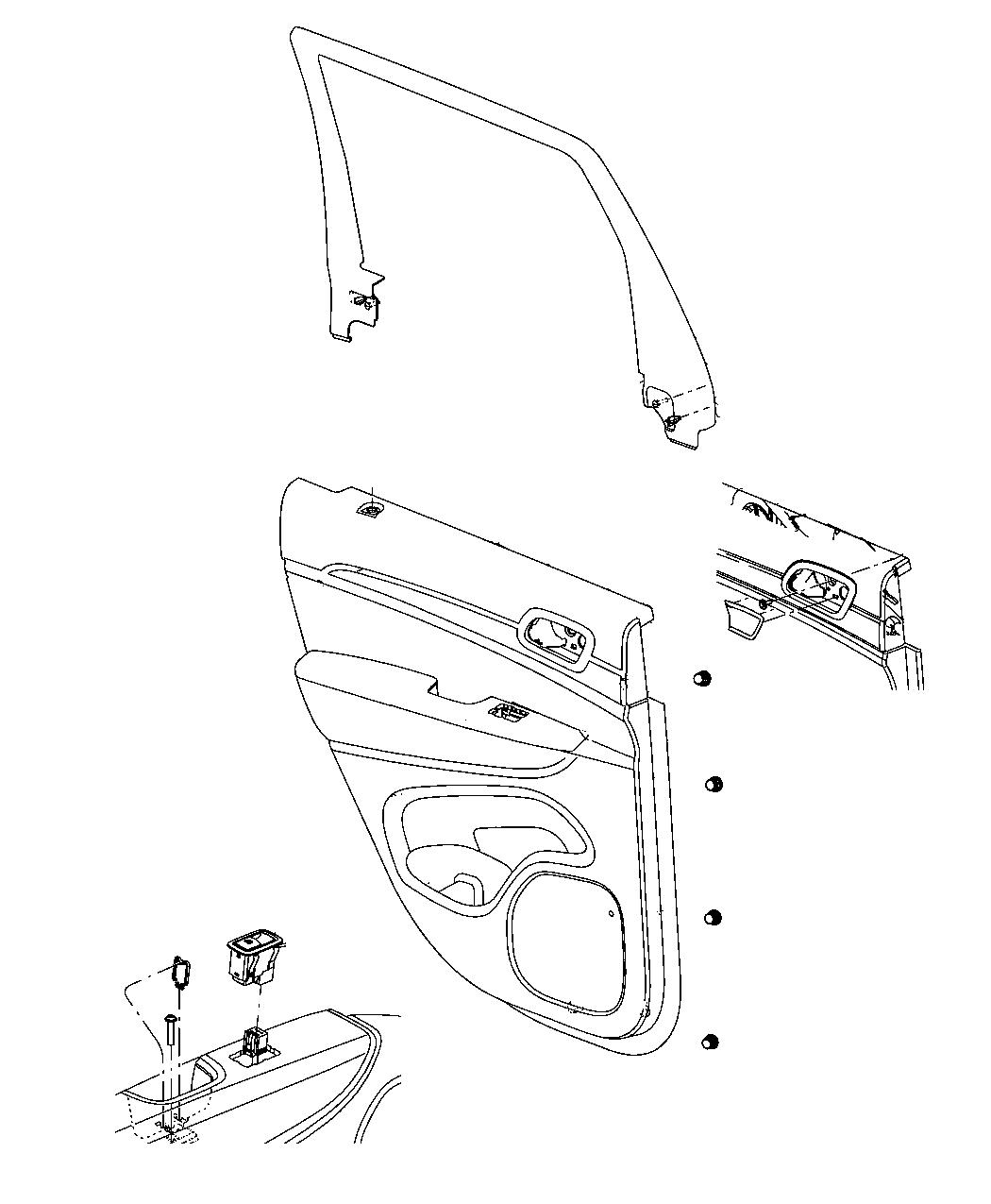 Diagram Rear Door Trim Panels. for your Jeep Grand Cherokee  