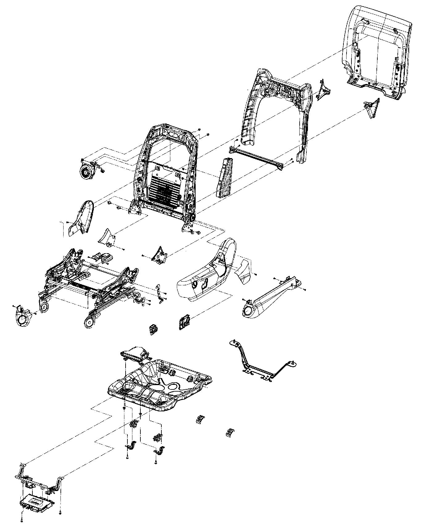 Diagram Adjusters, Recliners and Shields - Driver Seat - Power and Manual. for your Chrysler 300  M