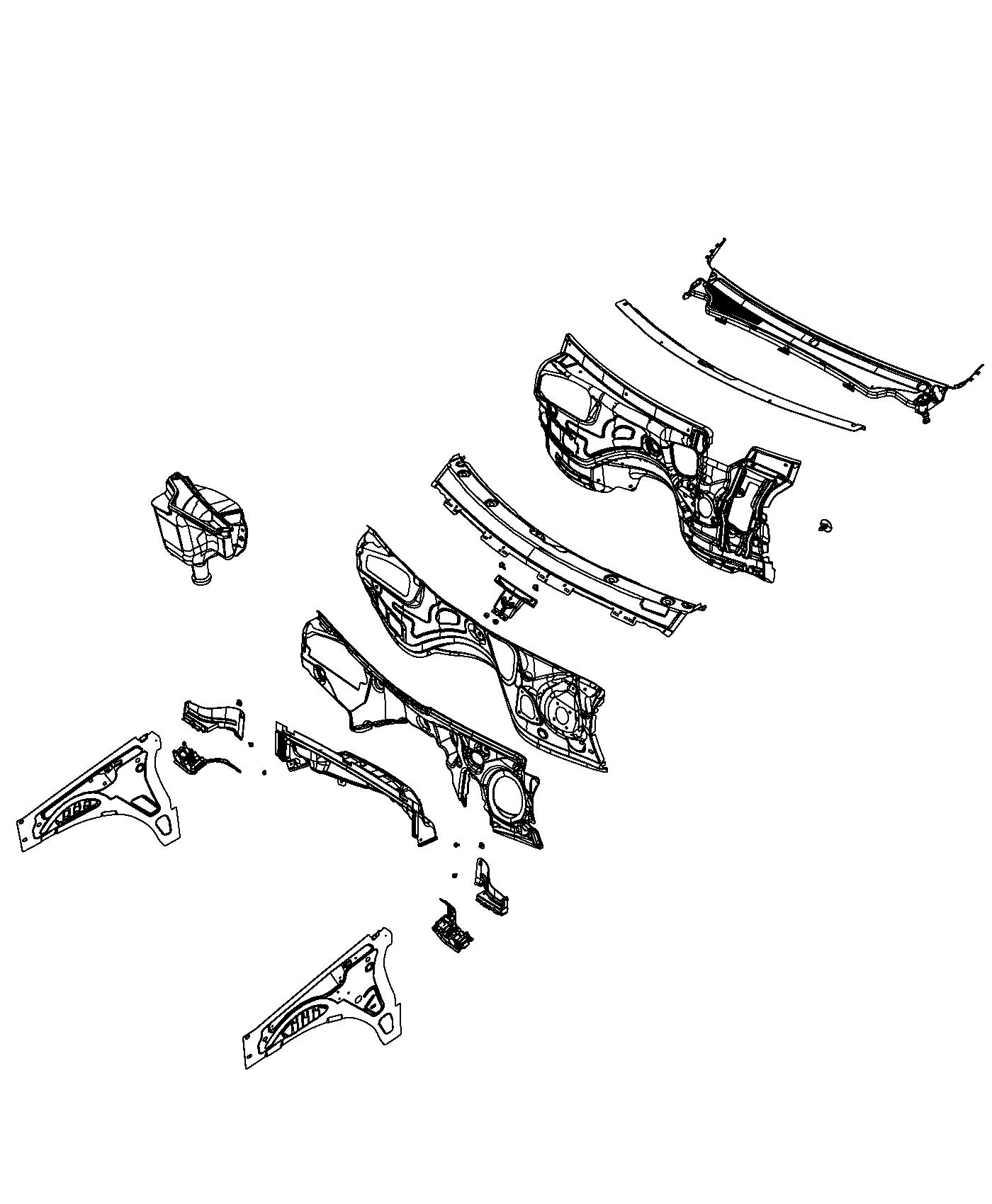 Cowl , Dash Panel and Related Parts. Diagram