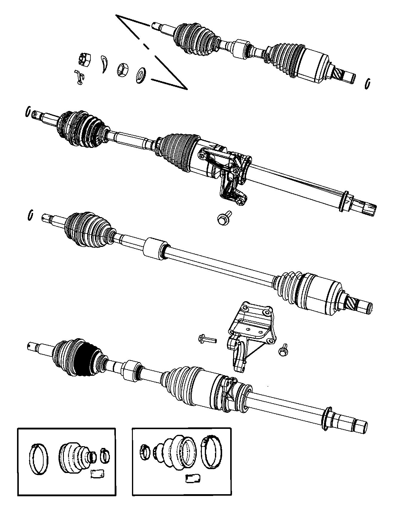 Diagram Shafts, Axle. for your Chrysler 300  M