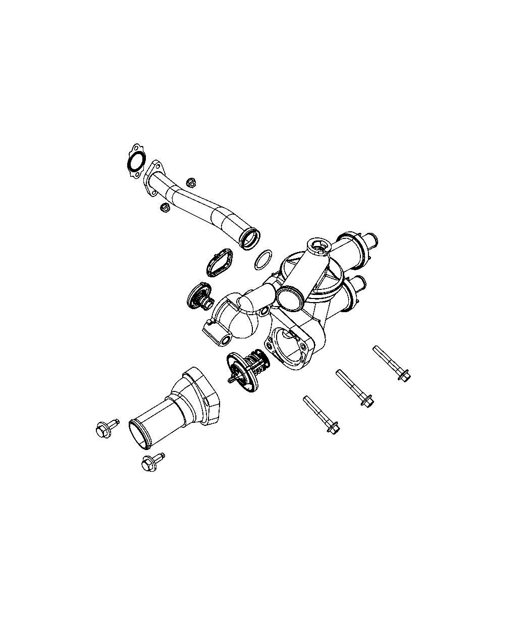 Diagram Thermostat and Related Parts. for your 2002 Chrysler 300  M 