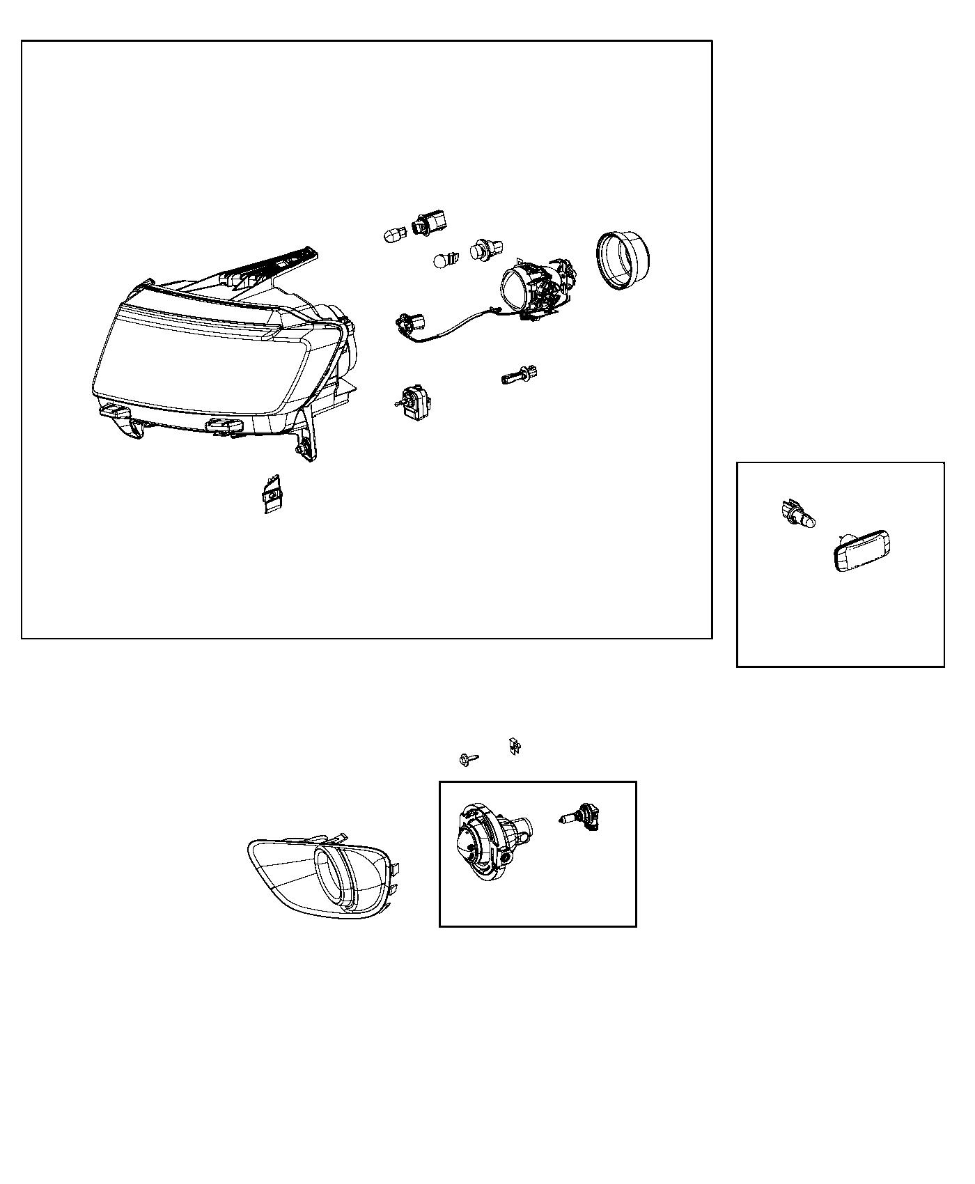 Diagram Lamps, Front. for your Jeep