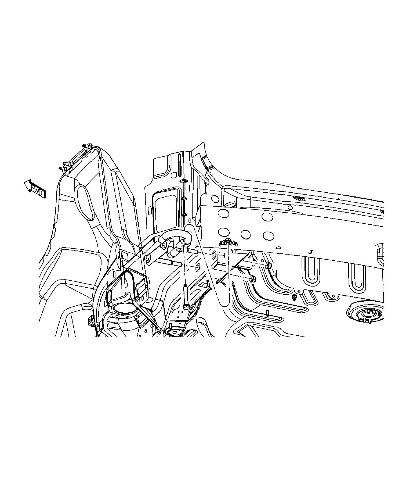 Diagram Tow Hooks and Hitches, Rear. for your Jeep Compass  