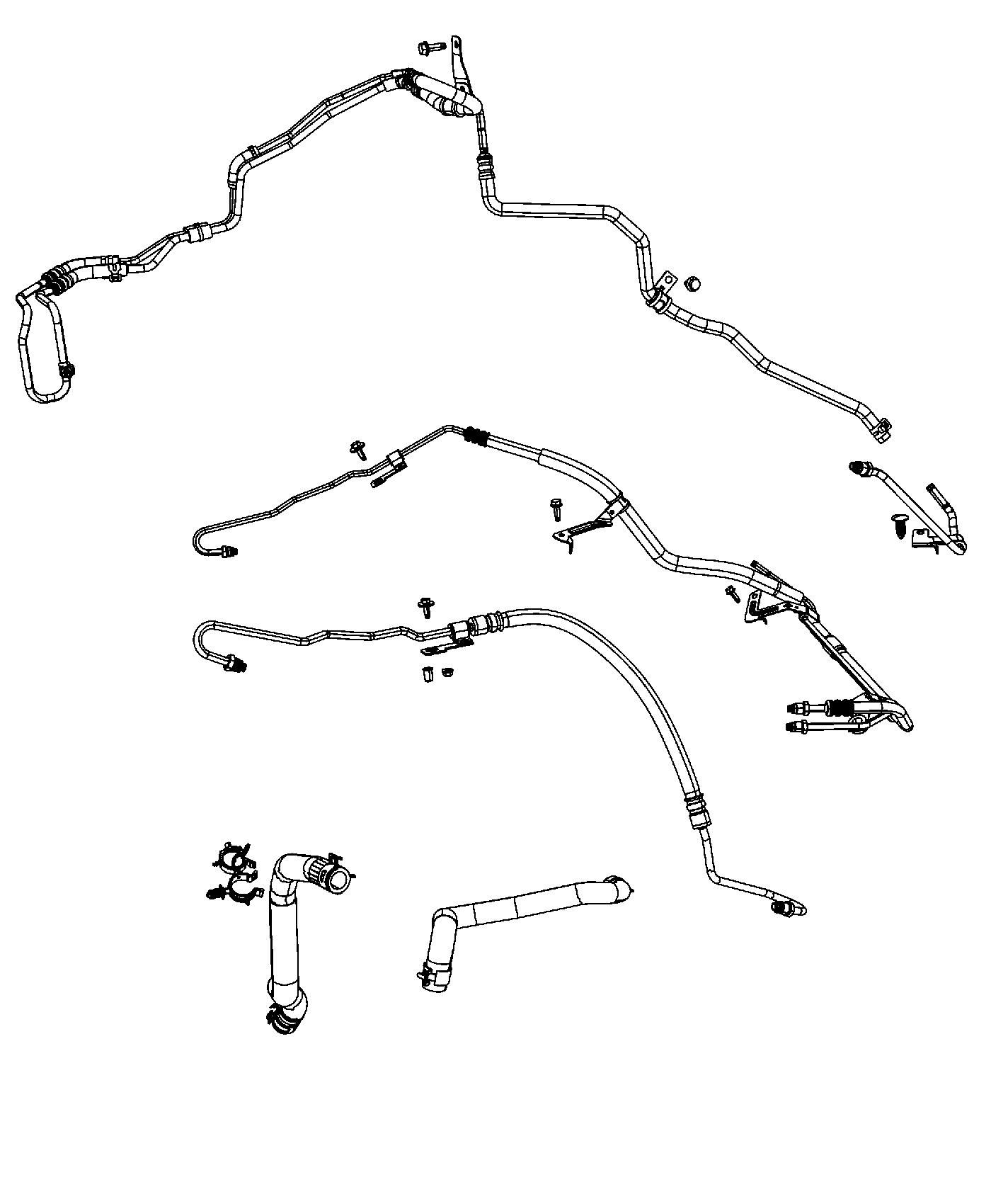 Diagram Power Steering Hoses. for your 2006 Jeep Grand Cherokee   