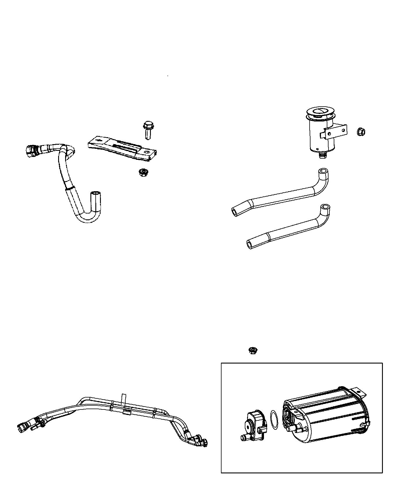 Diagram Vapor Canister and Leak Detection Pump. for your Jeep Wrangler  