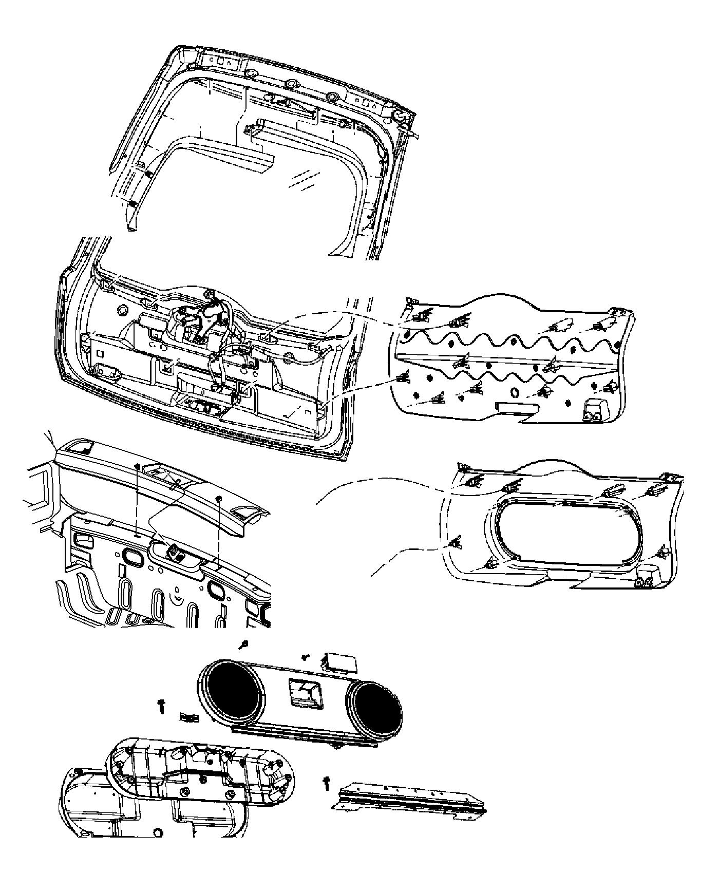 Liftgate Panels and Scuff Plate. Diagram