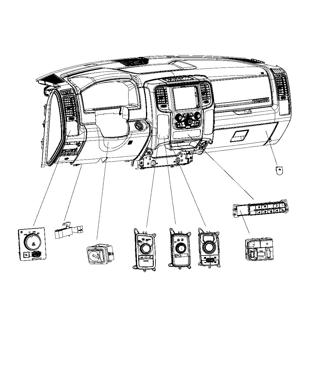 Switches, Instrument Panel. Diagram